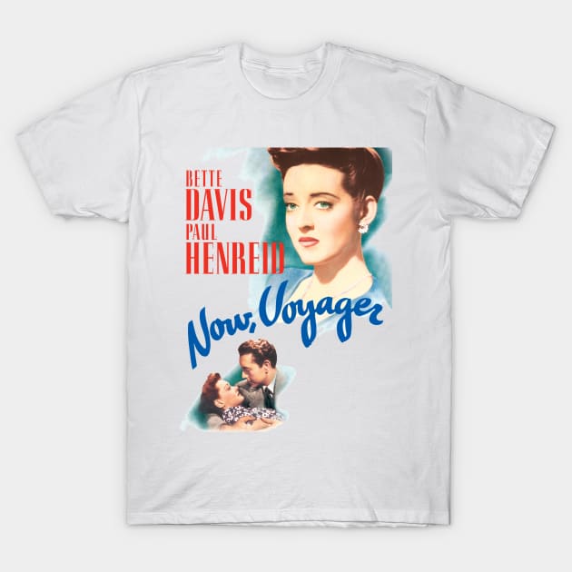 Bette Davis Now Voyager Movie Poster T-Shirt by HDC Designs